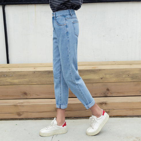 High waist slimming harem jeans women - ROUTINE FASHION